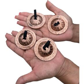 DharmaObjects Belly Dancing - Pro Finger Zills أو Cymbals 2 زوج/4 قطع ذهبي 6 سم