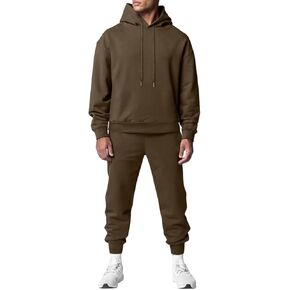 Uni Clau Men's Hoodie Sweatsuit Sets 2 Piece Outfit Long Sleeve Jogging Tracksuits Casual Suits Set