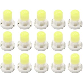 uxcell 15pcs 12V T3 White Plastic Wedge LED Dash Gauge Instrument Panel Light Bulb Interior Universal Replacement for Automotive