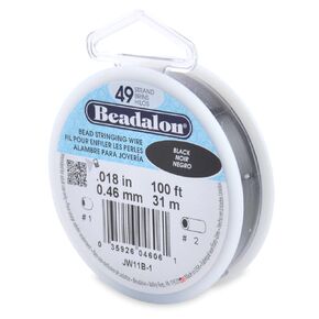 Beadalon 49 ستراند سلك خرز من الفولاذ المقاوم للصدأ، .018 بوصة / 0.46 مم، ساطع، 100 قدم / 31 م