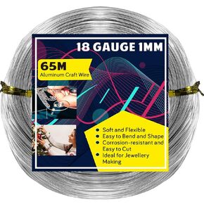 213 Feet Aluminum Craft Wire, 18 Gauge 1mm Bendable Metal Craft Wire for Sculpting, Jewelry Making, Crafting, Floral Making