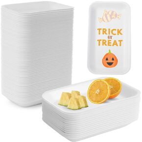 240pcs Crafts Foam Trays, White Foam Meat Tray Food Tray Paint and Ink Mixing Trays School Printmaking Trays for DIY Crafts Disposable Fruit Trays, BBQ Grill Roast Food Plates