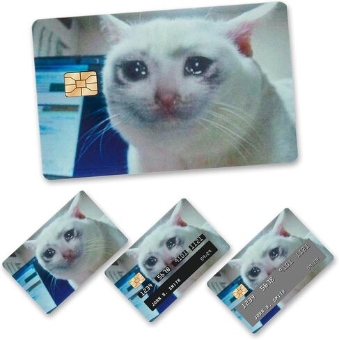 Cute Sad Hamster Credit Card Skin - 4Pcs I’m Just a Girl Credit Card Stickers Funny Hamster Debit Card Sticker Protecting Removable Card Skins for Credit Card Bank Card Birthday Gift in Saudi Arabia