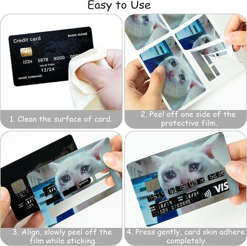 Cute Sad Hamster Credit Card Skin - 4Pcs I’m Just a Girl Credit Card Stickers Funny Hamster Debit Card Sticker Protecting Removable Card Skins for Credit Card Bank Card Birthday Gift in Saudi Arabia