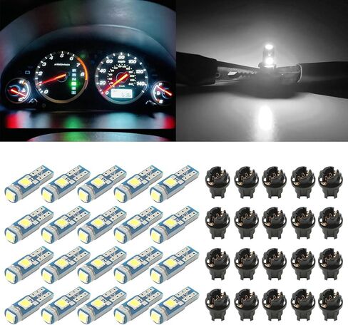 Bright White T5 2721 37 70 286 Wedge PC74 PC37 74 Led Bulb Dash Lights with Twist Lock Socket for Instrument Panel Gauge Light Kits Cluster Shift Indicator Bulbs Pack of 20 in Kuwait