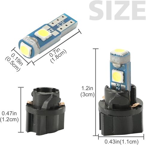Bright White T5 2721 37 70 286 Wedge PC74 PC37 74 Led Bulb Dash Lights with Twist Lock Socket for Instrument Panel Gauge Light Kits Cluster Shift Indicator Bulbs Pack of 20 in Kuwait