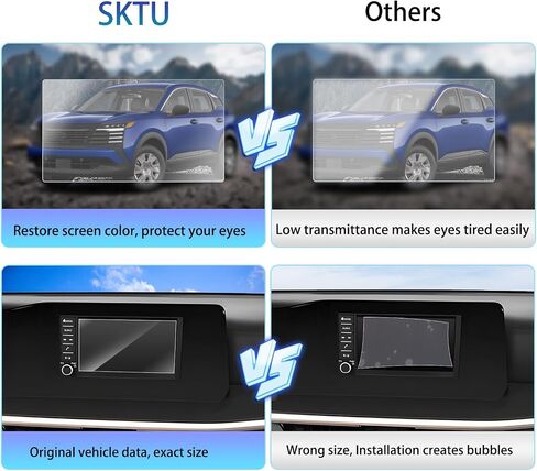 SKTU for 2021 2022 2023 Nissan Rogue Screen Protector 2021 2022 2023 Rogue S SV / 2019-2024 Altima SV / 2020-2024 Sentra SR/SV 8 Inch Navigation Display Nissan Rogue 2023 Accessories Tempered Glass 9H Hardness Anti Glare & Scratch HD Clear LCD GPS Screen  in Saudi Arabia