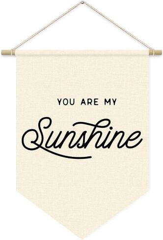 لافتة معلقة على الحائط من You Are My Sunshine، ديكور غرفة الأطفال، لافتة علم راية عصرية لتزيين الحائط لغرف الأطفال والفصول الدراسية in Saudi Arabia