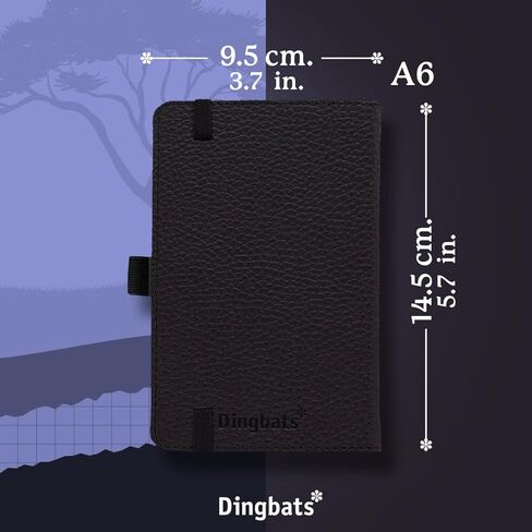 Wildlife A6 Grid Pocket Notebook - PU Leather Hardcover Small Journal for Work, Travel - Pocket, Elastic Closure, Pen Holder, Bookmark in Saudi Arabia