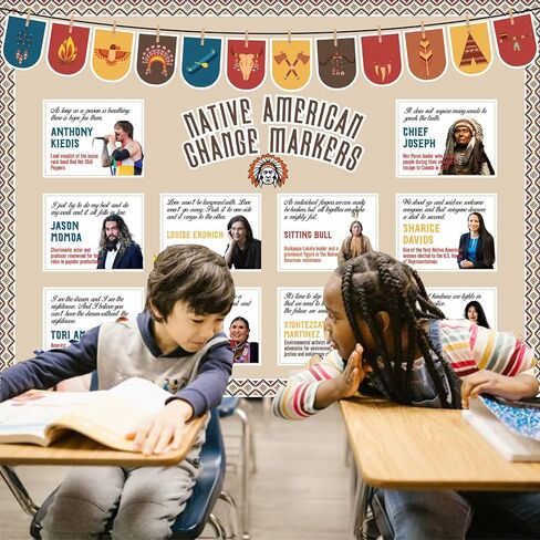 Native American Heritage Month Bulletin Board Kit, American Indian History Month Leaders Bulletin Board Native American Classroom Decorations in Kuwait