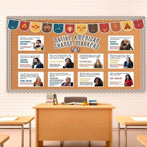 Native American Heritage Month Bulletin Board Kit, American Indian History Month Leaders Bulletin Board Native American Classroom Decorations in Kuwait