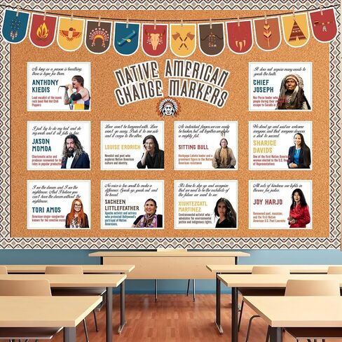 Native American Heritage Month Bulletin Board Kit, American Indian History Month Leaders Bulletin Board Native American Classroom Decorations in Kuwait
