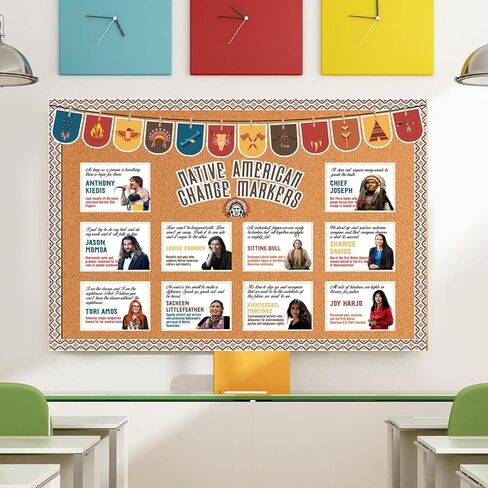 Native American Heritage Month Bulletin Board Kit, American Indian History Month Leaders Bulletin Board Native American Classroom Decorations in Kuwait