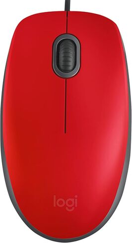 Logitech M110 Wired USB Mouse, Silent Buttons, Comfortable Full-Size Use Design, Ambidextrous PC/Mac/Laptop - Grey in Kuwait