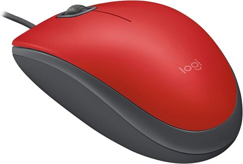 Logitech M110 Wired USB Mouse, Silent Buttons, Comfortable Full-Size Use Design, Ambidextrous PC/Mac/Laptop - Grey in Kuwait