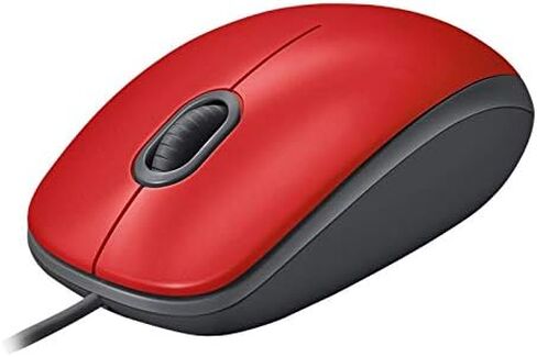 Logitech M110 Wired USB Mouse, Silent Buttons, Comfortable Full-Size Use Design, Ambidextrous PC/Mac/Laptop - Grey in Kuwait