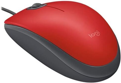 Logitech M110 Wired USB Mouse, Silent Buttons, Comfortable Full-Size Use Design, Ambidextrous PC/Mac/Laptop - Grey in Kuwait