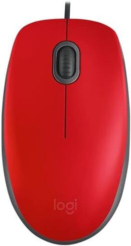 Logitech M110 Wired USB Mouse, Silent Buttons, Comfortable Full-Size Use Design, Ambidextrous PC/Mac/Laptop - Grey in Kuwait