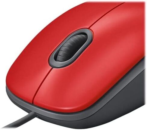 Logitech M110 Wired USB Mouse, Silent Buttons, Comfortable Full-Size Use Design, Ambidextrous PC/Mac/Laptop - Grey in Kuwait