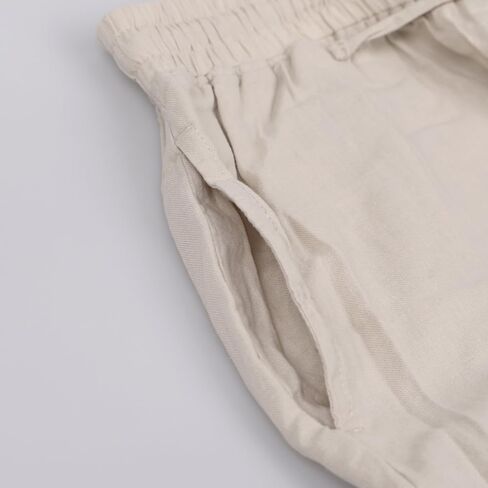 palglg Mens or Womens 100% Cotton Trousers with Elastic Waist & Out-Drawstring for Yoga Pants & Beach Wear in Saudi Arabia