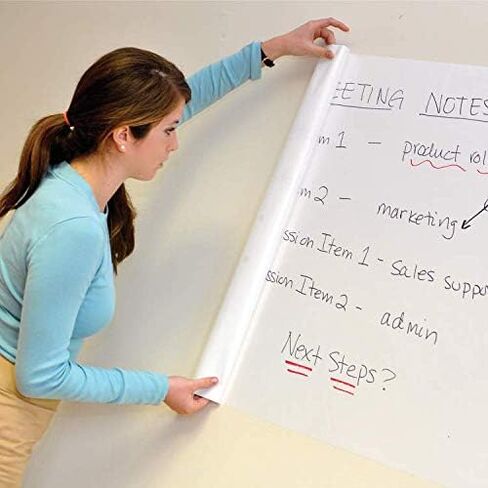 إعادة ملء السبورة البيضاء بشكل فوري، سطح قابل للمسح الجاف وقابل لإعادة تعيين موضعه، لفة مقاس 27.5 بوصة × 40 بوصة in Kuwait