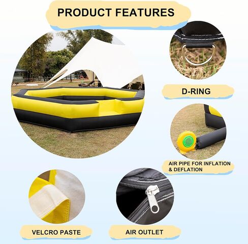 Gaga Ball Pit Inflatable 20FT with External Blower, Portable Gagaball Pit,Easy to Set up, Indoor Outdoor School Family Party Summer Camp Games in Saudi Arabia