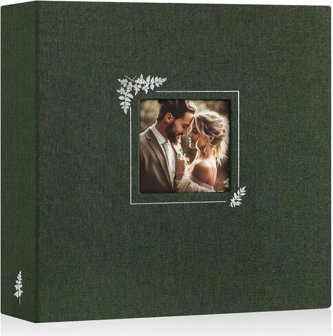 Lanpn Scrapbook Photo Album 12x12, Linen Window Design Cover Top Load 3 Ring Folder Binder Photobook Photo Book 12 x 12 inch with 30 Plastic Sleeves 60 Pages Beige in Saudi Arabia