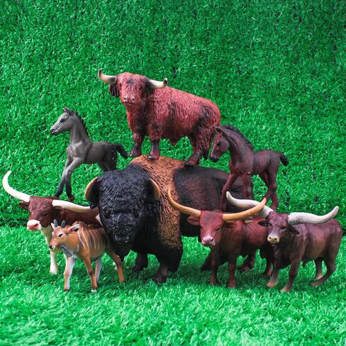 LC JoyCre Cows Figure Toys 15PCS Calves Figurines Set for Toddlers Realistic Holstein Cow Figures for Kids Simmental Cows Swiss Calf Highland Calf Figurine Birthday Cake Topper in Saudi Arabia