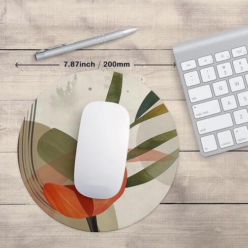 Mouse Pad, Abstract Art Personalized Design, Washable Round Mouse Pads for Office Laptops, Non-Slip Rubber Base for Computer Desk Wireless Mouse (Abstract Flower, Round) in Saudi Arabia