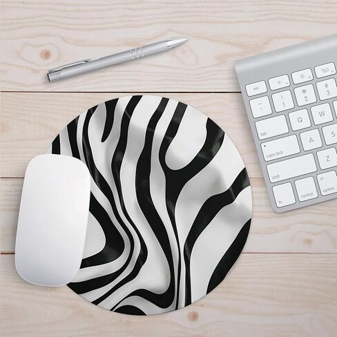 Mouse Pad, Abstract Art Personalized Design, Washable Round Mouse Pads for Office Laptops, Non-Slip Rubber Base for Computer Desk Wireless Mouse (Abstract Flower, Round) in Saudi Arabia