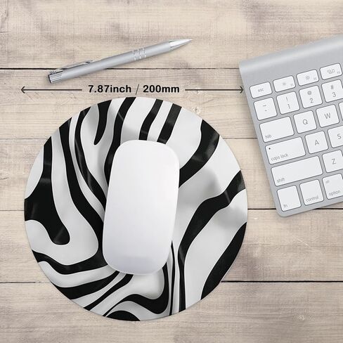 Mouse Pad, Abstract Art Personalized Design, Washable Round Mouse Pads for Office Laptops, Non-Slip Rubber Base for Computer Desk Wireless Mouse (Abstract Flower, Round) in Saudi Arabia