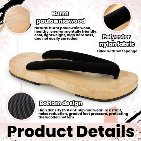 3 قطع من إكسسوارات زي الساموراي الياباني، قباقيب خشبية يابانية مع جوارب تابي وقبعة ساموراي للرجال والنساء in Kuwait