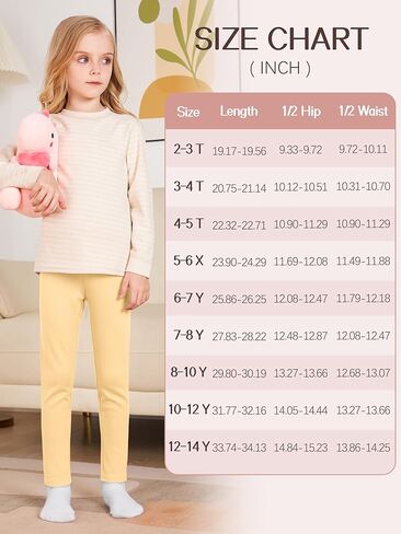 5 Pack Girls Leggings Cotton Leggings for Girls Tights Pants for Kids Toddler Stretchy Full Length Multipack Pull On in Kuwait