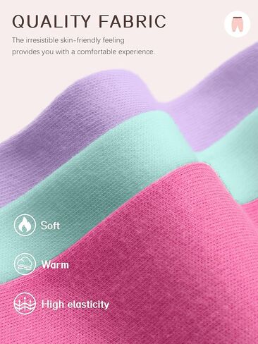 5 Pack Girls Leggings Cotton Leggings for Girls Tights Pants for Kids Toddler Stretchy Full Length Multipack Pull On in Kuwait