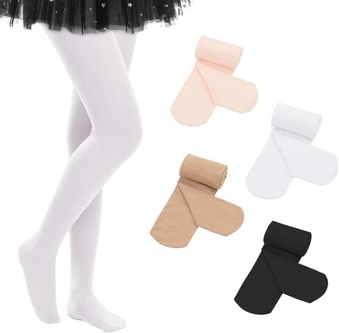 Century Star 4 Pairs Tights for Girls Ballet Tights Dance Toddler Tights Girls Stockings School Uniform Kids Leggings in Saudi Arabia