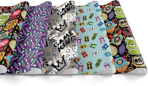 AIM & GGKK Mermaid Wrapping Paper for Girls - 12 Premium Sheets 20x28 Inch Vibrant Cute Mermaid Design, Birthday Baby Shower Christmas Gift Wrap for Kids Women Party Supplies in Saudi Arabia