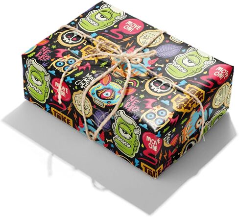 AIM & GGKK Mermaid Wrapping Paper for Girls - 12 Premium Sheets 20x28 Inch Vibrant Cute Mermaid Design, Birthday Baby Shower Christmas Gift Wrap for Kids Women Party Supplies in Saudi Arabia