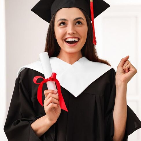 2 PCS 30" Graduation Stole Unisex White Plain Sublimation Stoles Blanks Graduation Sash 2024 Honor Stole for School/Church Ceremony in Saudi Arabia