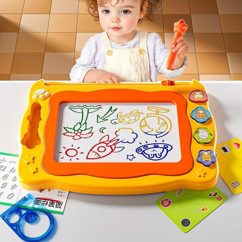 NIPLOOW Magnetic Drawing Board for Toddlers, Writing Painting Magnet Doodle Pad Early Educational Learning Toy for 3 4 5 6 Year Old Kids Boys Girls Birthday Gift in Saudi Arabia