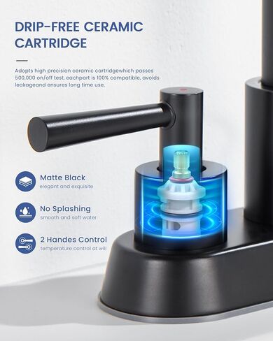 Bathroom Sink Faucet with Pull Down Sprayer 2 Handles, Brushed Nickel Bathroom Faucet 3 Holes, 4 Inch Sink Faucet Bathroom with 360 Degree Swivel Spout, Pop Up Drain Assembly Included in Saudi Arabia