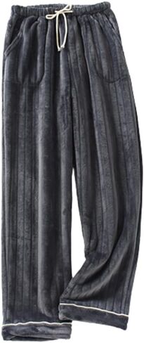 Women's Fuzzy Pajama Pants Comfy Warm Fleece Pajama Lounge Long Pants Sleepwear Home Pants with Pockets in Saudi Arabia