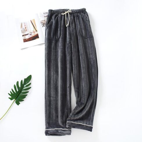 Women's Fuzzy Pajama Pants Comfy Warm Fleece Pajama Lounge Long Pants Sleepwear Home Pants with Pockets in Saudi Arabia