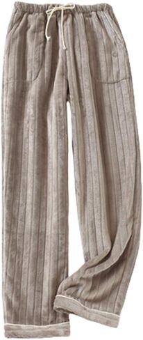 Women's Fuzzy Pajama Pants Comfy Warm Fleece Pajama Lounge Long Pants Sleepwear Home Pants with Pockets in Saudi Arabia
