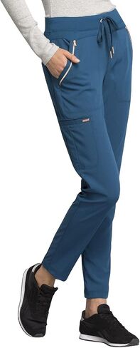 Cherokee Statement Women Scrubs Pant Mid Rise Tapered Leg Drawstring CK055 in Kuwait