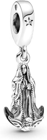 PANDORA Virgin of Guadalupe Motif Dangle Charm - سحر سوار PANDORA لأساور لحظات PANDORA - مجوهرات نسائية مذهلة - هدية للنساء - مصنوعة من الفضة الاسترليني والزركونيا المكعبة والمينا، مع صندوق هدايا in Saudi Arabia