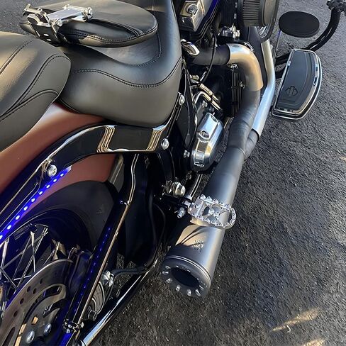 DREAMIZER Wide Foot Pegs for Motorcycle,Black CNC MX Chopper Bobber Style Motorcycle Footpegs 360° Roating Front Rear Footrest Compatible with Harley Dyna Sportster Iron 883 and More in Saudi Arabia