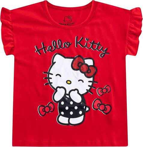 Hello Kitty Sanrio Girls Long Sleeve Shirt, T-shirt, and Pants 4 Pack Set for Big Kids in Saudi Arabia