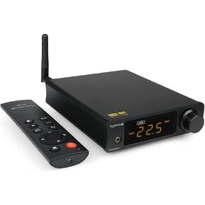 Topping DX3Pro+ LDAC NFCA Headphone Amplifier ES9038Q2M XMOS XU208 Pre Amp USB/Opt/Coax/Bluetooth DSD512 PCM768 Hi-Res Audio DAC DX3pro Plus with Remote Control (Black)