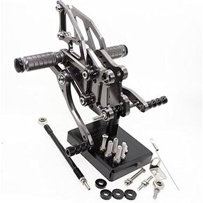 FXCNC CNC Billet Motorcycle Rearset Foot Pegs Rear Set Footrests Fully Adjustable Foot Boards Compatible with YZF R25 R3 2014-2021, MT-25 MT-03 MT25 MT03 2015-2021 in Kuwait