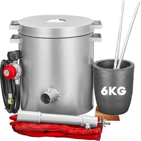 6 KG Propane Melting Furnace Kit 1300°C /2372°F Casting Refining Smelting for Precious Metals Gold Silver Tin Aluminum Melting Casting Tool